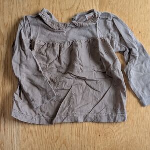 Zara Kids Taupe Long Sleeve Blouse